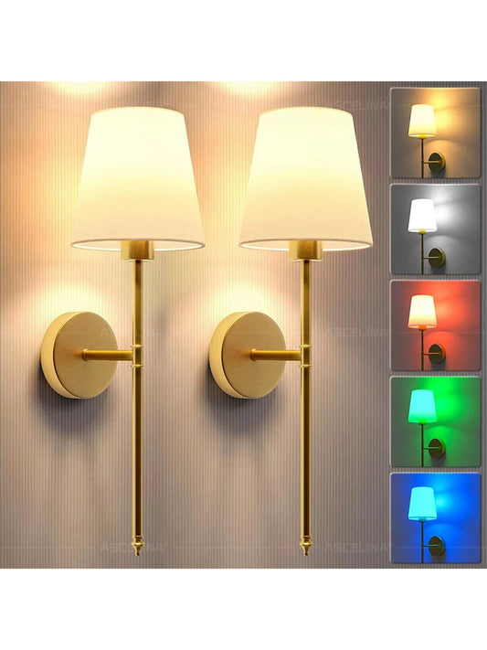 LED Nordic Wall Lamp Charge RGB Bulb Removable Wireless Wall Light For Bedroom Corridor Hallway Indoor Luminaire Bedside Light
