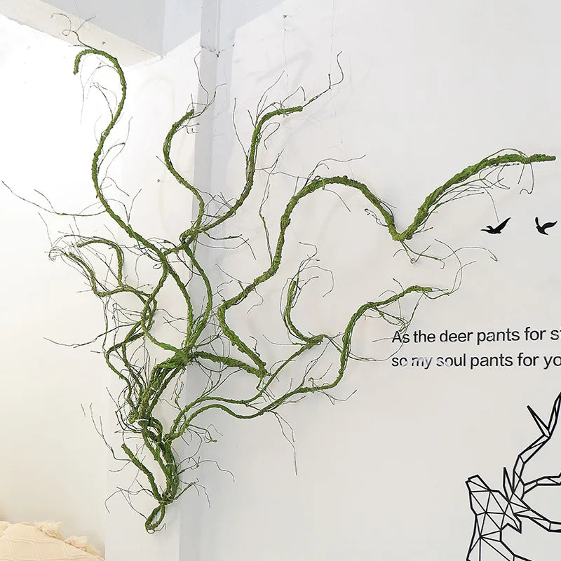118.11 inch artificial plant vine home wedding wall hanging window decoration realistic fake dry tree branch rattan garland 1pc