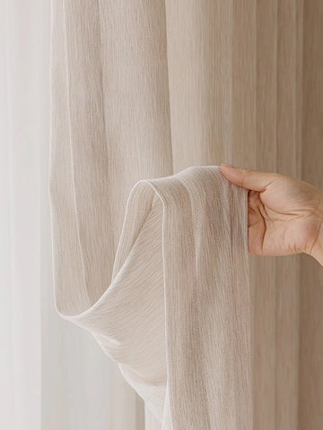 Japanese Cotton Hemp Linen Gauze Curtain Japanese Small Fresh Literary Hemp Gauze Curtain Living Room Floating Window Balcony