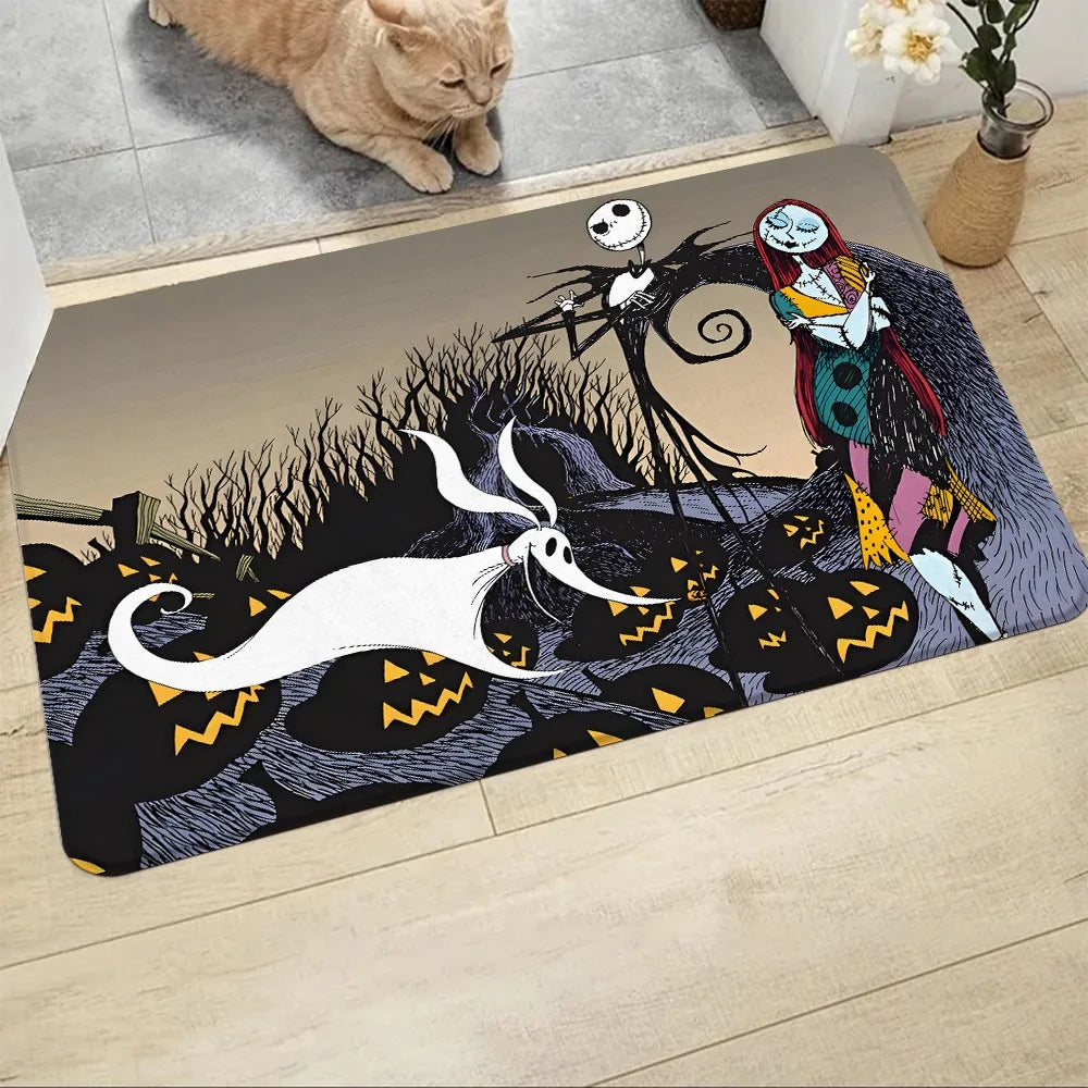 Nightmare Before Christmas Scene MatSoft, absorbent and non-slip, bathroom room mats, yoga mats, home decoration