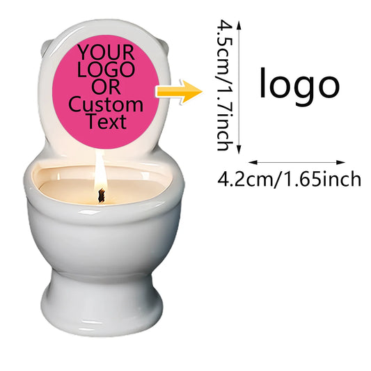 2.5oz toilet shaped soy wax candle, customized logo and graphic text, fun candles, gifts for close friends, Christmas candles