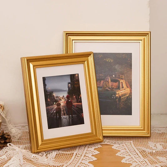 Vintage Photo Frame Shadow Box Wedding Photo Frame Creative Canvas Holder Photocards Portaretratos Marcos De Foto Decoration