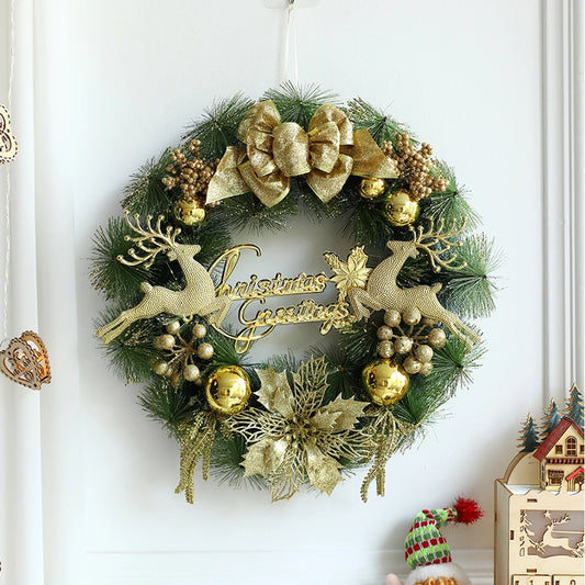 Christmas Wreaths Door Hanging Rattan Venue Layout Christmas Decorations Garland For Home Party Decor 2023 New Year Noel Navidad