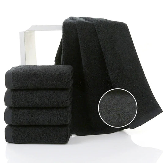Luxury 5-Piece Black Cotton Towel Set – Soft, Absorbent & Elegant Hand and Face Towels | Naturalbuilthome