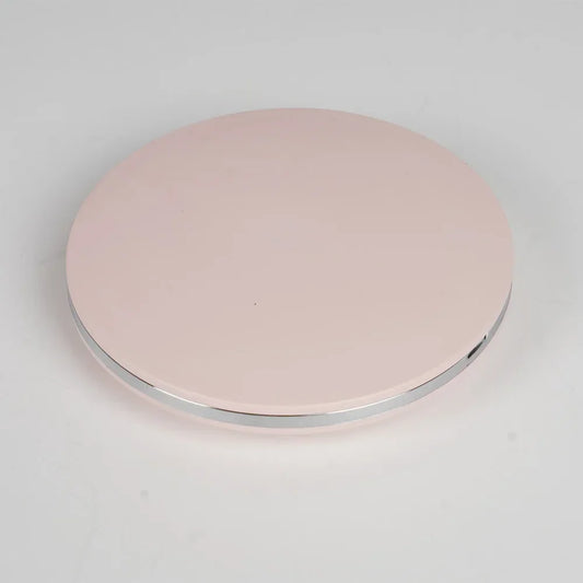 Handheld Pocket Portable Makeup Mirror with LED and Dual Sided Mirror with 5x Magnification and Rechargeability