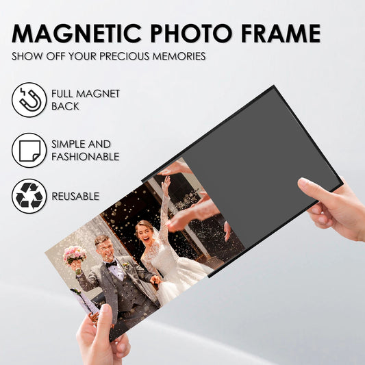 10pcs Magnetic Picture Frames 4"X6",5"X7",8.5"X11"Magnet Photo Frame Pockets/Postcard Holder,Decorations for home/office/fridge