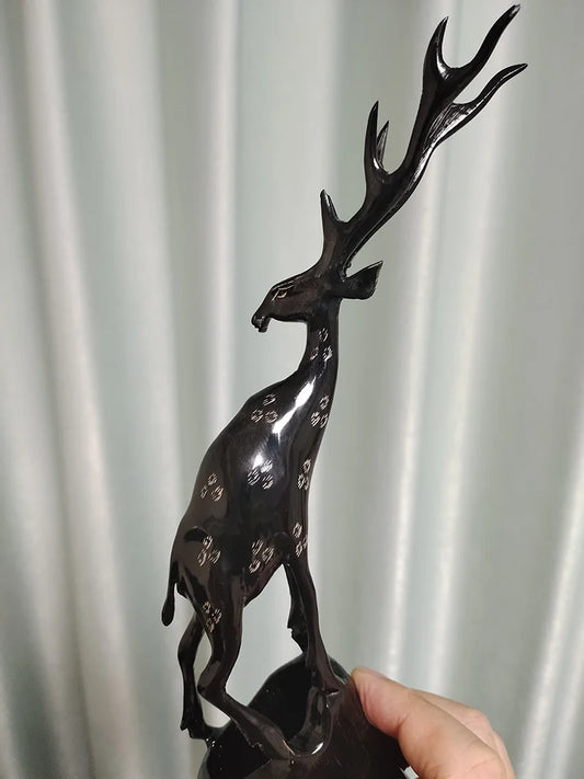 Authentic Real Buffalo Horn Elk Sculpture Black Carved Horn Norse Decor Unique Viking Horn Decor and Viking Accessories