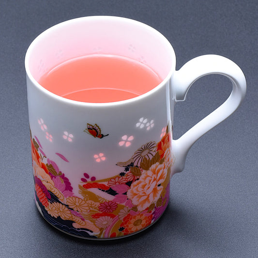 Traditional Chinese Porcelain Coffee Mug – Handcrafted Floral Kaolin Clay Cup | NaturalBuiltHome