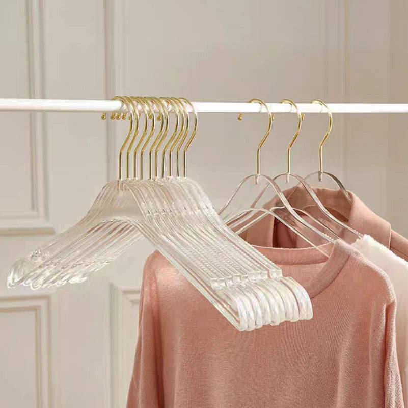 5/15pc, Acrylic Coat Hanger for Home School,Clothes Organizer Transparent Pants Hanger Non-slip Traceless,