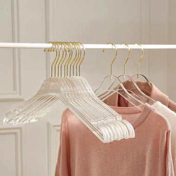 5/15pc, Acrylic Coat Hanger for Home School,Clothes Organizer Transparent Pants Hanger Non-slip Traceless,