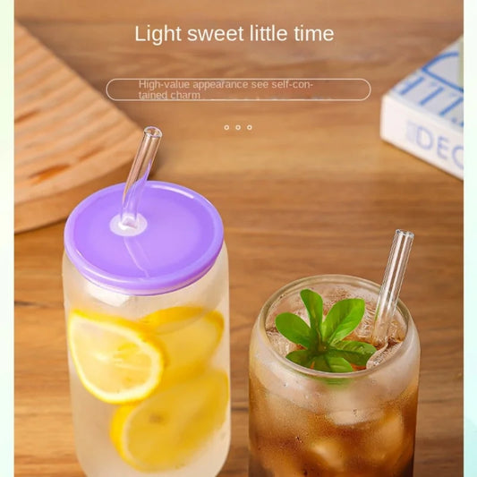 Wholesale Available Mason Jars Coffee Mug with Straws Lids Iced Coffee Glasses Beverage Juice Cups for Cocktail Whiskey