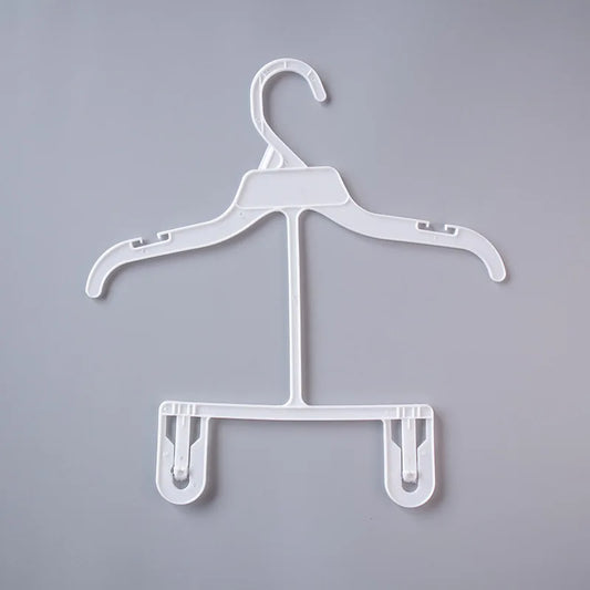 Infant Baby Children Toddler Suit Hanger Clothes Pant Skirt Shirt Pajama Outfit Display Plastic Hanger Kid Wear Set Hanger