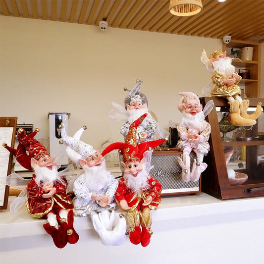 2025 Christmas Decoration 50cm Elf Doll Toy Hanging Standing Decor Navida Pendant Ornaments For Home New Year Gift For Kids