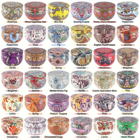 24/36 pack women's aromatherapy candle gift set, 2.5oz (approximately 70.9g) aromatherapy candle gift set, holiday set