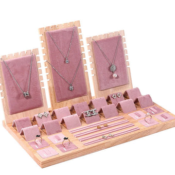 Solid Wood Necklace Display Stand – Elegant Jewelry Holder for Chains & Pendants Showcase | Naturalbuilthome