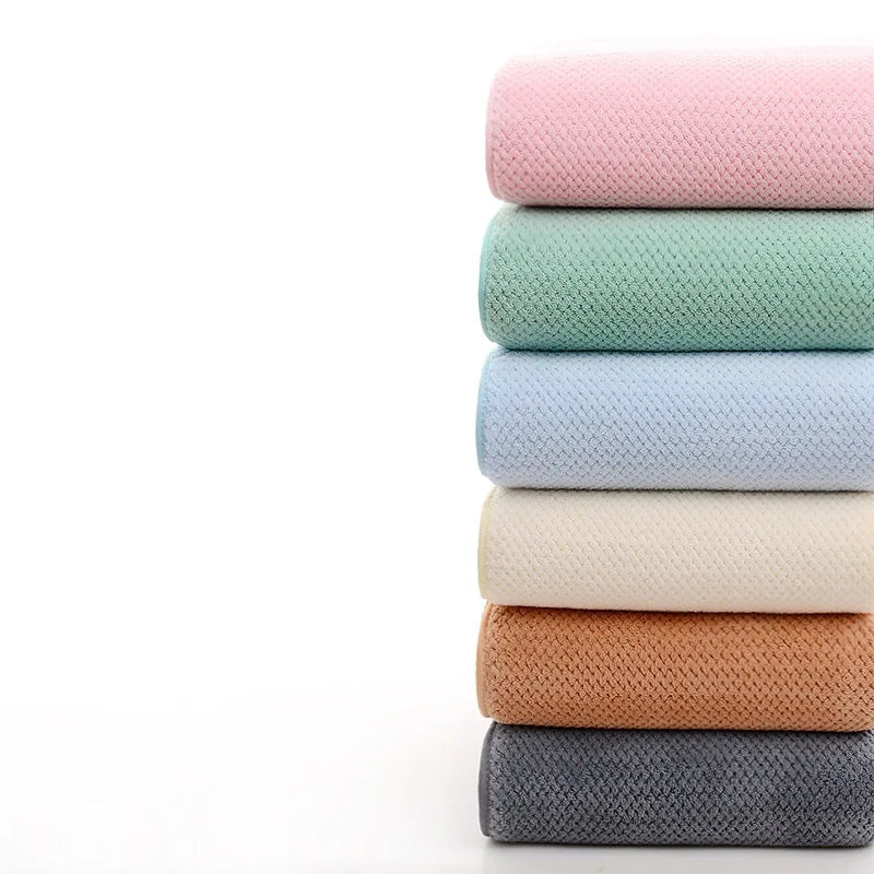 Thickened Coral Fleece Bath Towel Set – Soft Absorbent Cotton Blend Towels for Bathroom, Spa & Daily Use | NaturalBuiltHome