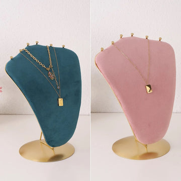Velvet Jewelry Display Stand – Elegant Necklace & Pendant Holder for Rings, Bracelets & Accessories | Naturalbuilthome