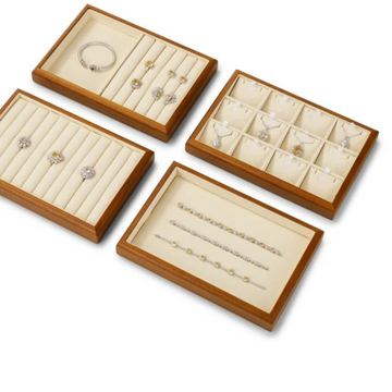 Wooden Jewelry Display Tray – Stackable Organizer for Rings, Earrings & Bracelets | Naturalbuilthome